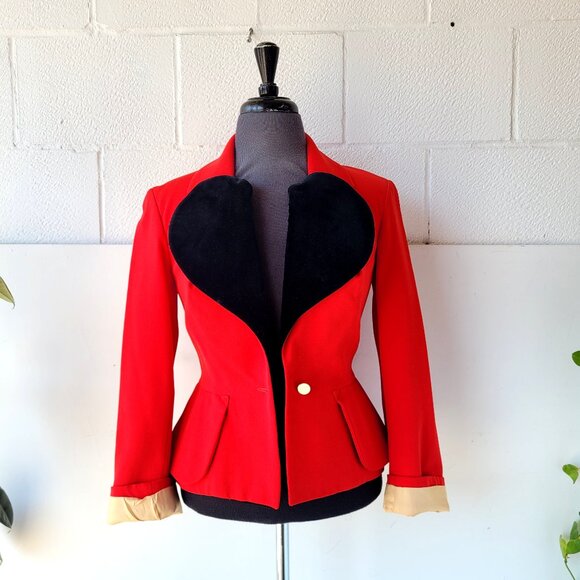1990s Vintage VIVIENNE WESTWOOD Red Label Heart Jacket, Size 6. - Picture 1 of 12